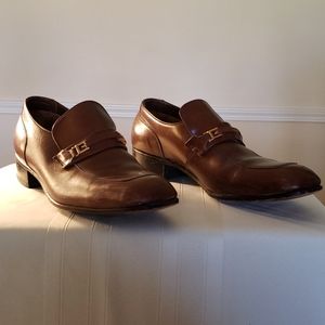 Mod Mens Shoes Vintage Florsheim Brown Leather Retro Loafer Size 8 Wide